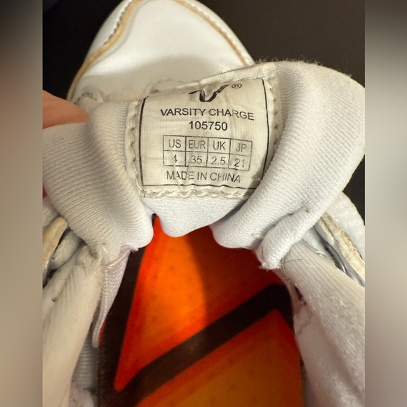 Varsity Charge Girls Sideline Cheerleading Shoes white Athletic Sneakers Size 4 - Picture 11 of 12